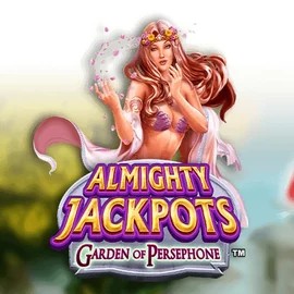 Almighty Jackpots: Garden of Persephone online game logo by Novomatic on draculascasino.com