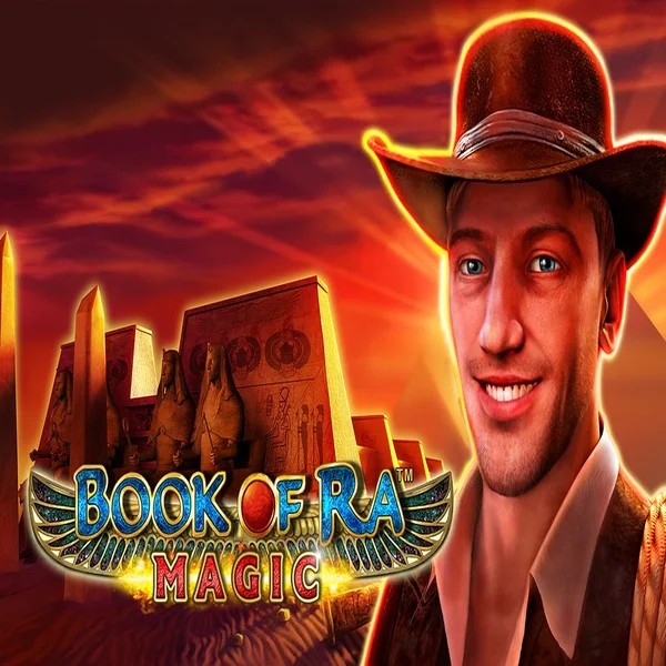 Book of Ra Magic slot logo by Greentube at Dracula Casino