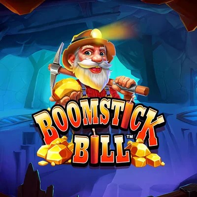 Boomstick Bill slot logo by High Limit Studio at Dracula Casino