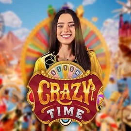 Logo of Crazy Time from Evolution at Dracula Casino