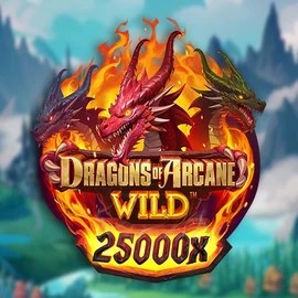 Slots logo of Dragons of Arcane Wild from Foxium at Dracula Casino