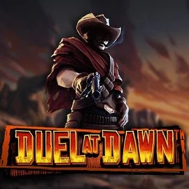 Duel At Dawn slot logo by Hacksaw Gaming at Dracula Casino
