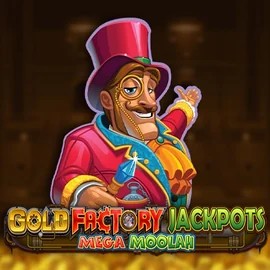 Gold Factory Jackpots Mega Moolah slot icon by Aurum Signature Studios, available at Dracula Casino