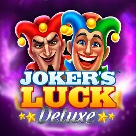 Jokers Luck Deluxe slot logo by Skywind Group at Dracula Casino