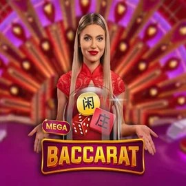 Mega Baccarat slot visual from Pragmatic Play available on draculascasino.com