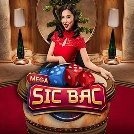 Mega Sic Bac slot logo by Pragmatic Play at Dracula Casino
