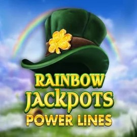 Rainbow Jackpots Power Lines logo – Jackpots by Red Tiger Gaming at Dracula Casino