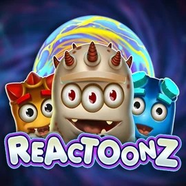 Reactoonz by Play'n GO, showcased at draculascasino.com – game logo