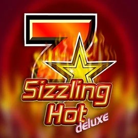 Sizzling Hot Deluxe by Novomatic, showcased at draculascasino.com – game logo