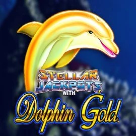 Jackpots logo of Dolphin Gold with Stellar Jackpots from Lightning Box Game at Dracula Casino