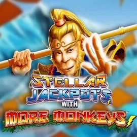 Stellar Jackpots with More Monkeys game by Lightning Box Game – logo hosted on Dracula Casino