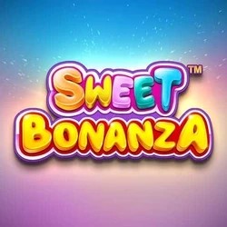 Sweet Bonanza slot logo by Pragmatic Play at Dracula Casino