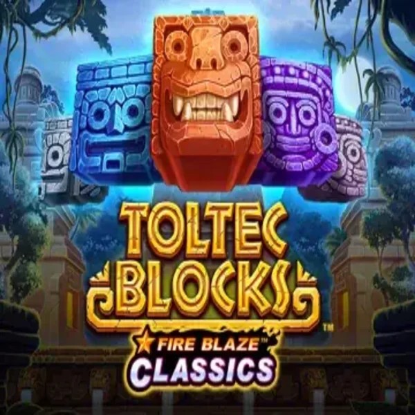 Fire Blaze: Toltec Blocks slot visual from Rarestone Gaming available on draculascasino.com